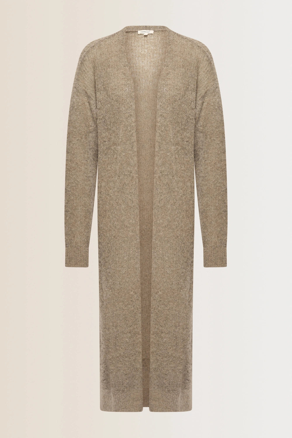 Długi kardigan z mieszanki wełny
