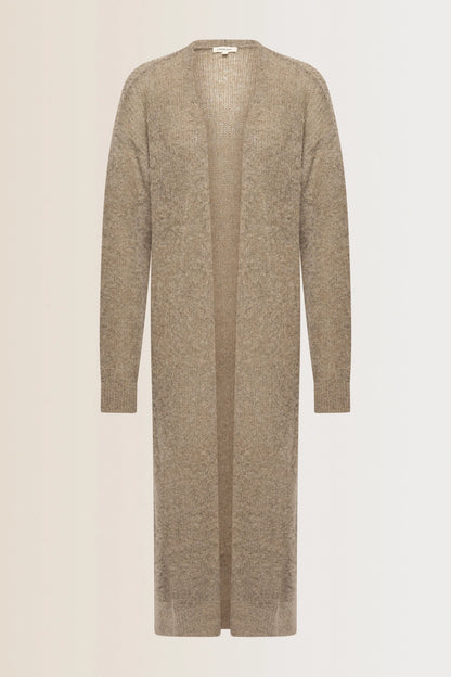 Długi kardigan z mieszanki wełny