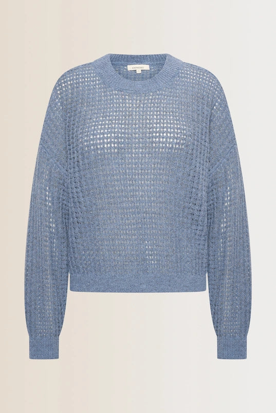 Sweter z ażurowym splotem